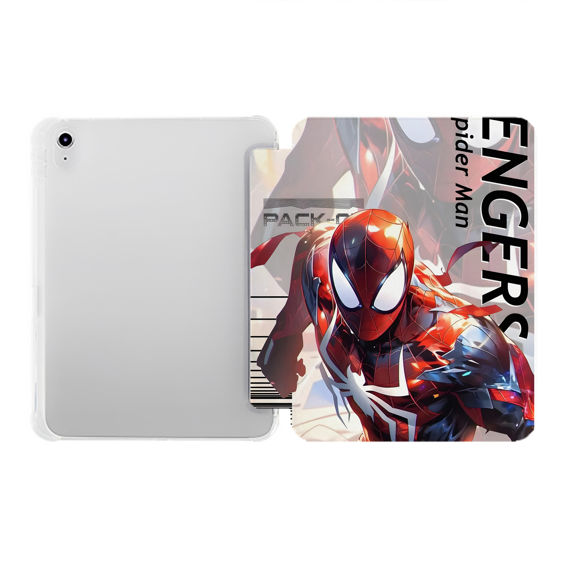 （画像用） アベンジャーズ The Avengers IPad ケース ペン収納付き 三つ折りスタンド PUレザー×シリコン 対応機種9.5/10.5/10.9インチ